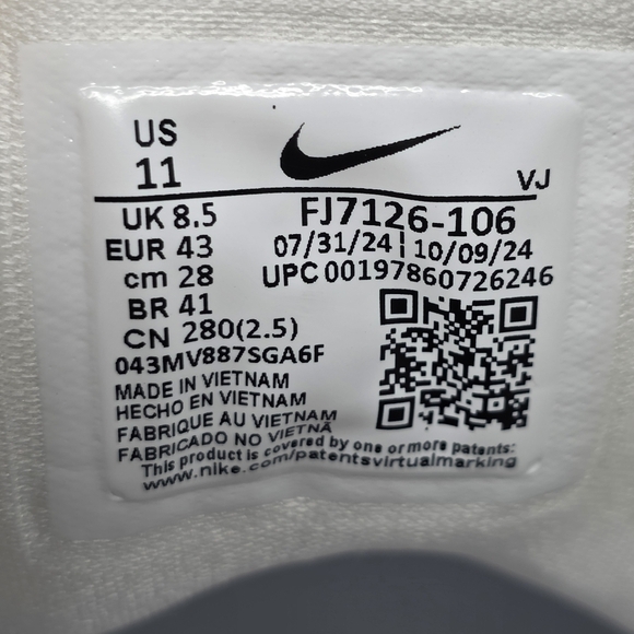 Nike Free Metcon 6 White Elemental Pink Training FJ7126-106 Women's Size 11 New - Picture 4 of 10